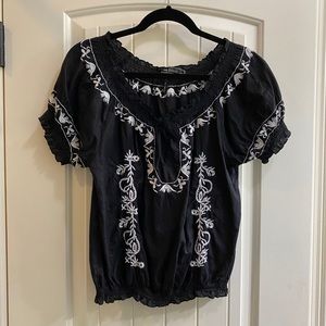 Embroidered top